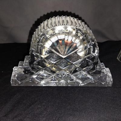 CRYSTAL CLOCK-BELL AND MINITURE SHADOW BOX CLOCK