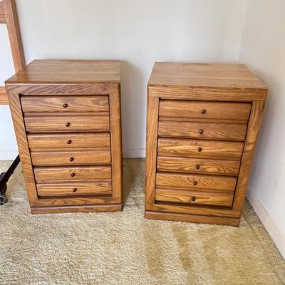 Pair of â€˜Leaâ€™ Chest of Drawers/Night Stands (P-RG)