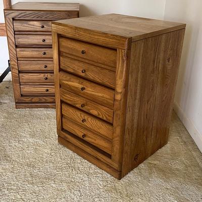 Pair of â€˜Leaâ€™ Chest of Drawers/Night Stands (P-RG)
