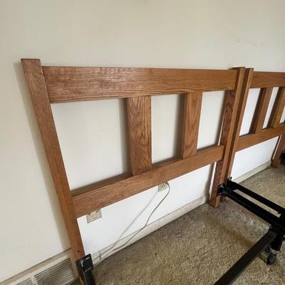 Matching Pair of Mission Style Twin Headboards W/Frames (P-RG)