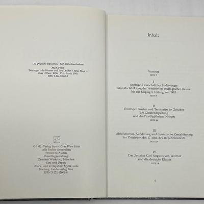 Peter Mast. THURINGEN Die Fursten und ihre Lander. Graz; Wein; Koln: Verlag Styria 1992