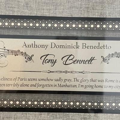 Signed Tony Bennett Memorabilia Authenticated by Beckett