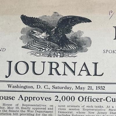 Newspaper: Two 1930s ARMY NAVY JOURNAL