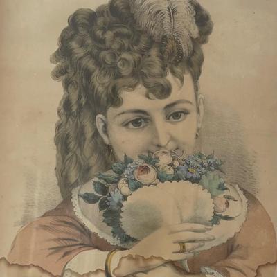 Litho, Currier & Ives, Isabella, Under the Rose