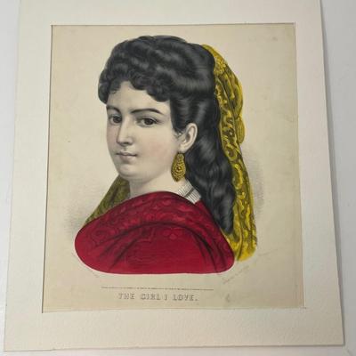 Litho, Currier & Ives, The Girl I Love