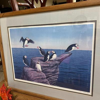 Signed and numbered Puffin Island print