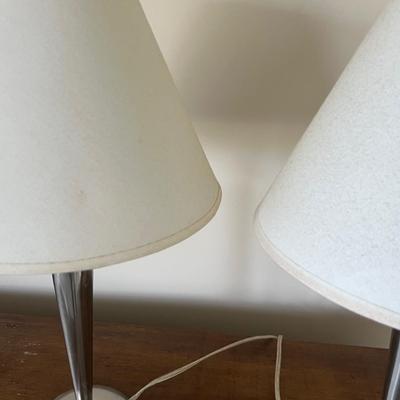Pair of Aluminum Table Lamps (P-RG)