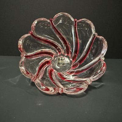 Vintage Red Mikasa Candy Bowl