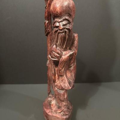 Vintage Chinese Hand Carved Immortal Statue