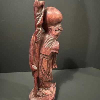 Vintage Chinese Hand Carved Immortal Statue
