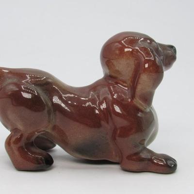 Dachshund Brown Dog / weiner Dog Figurine Playful Pounce