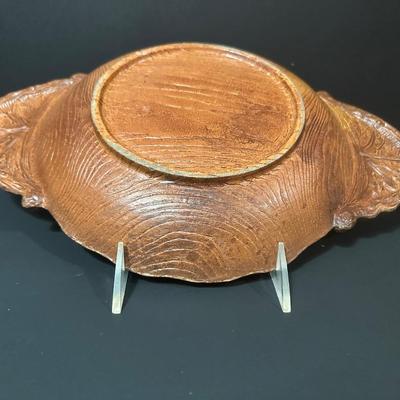 1950's Syroco Faux Wood Fruit Bowl - Maple Leaf