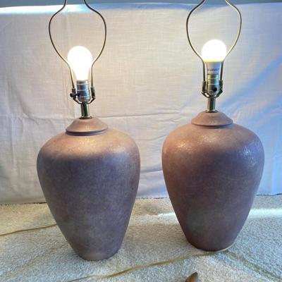 Matching Pair of Ceramic Lamps (LR-SS)