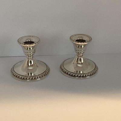 ROGERS WEIGHTED STERLING 1901 CANDLE STICKS