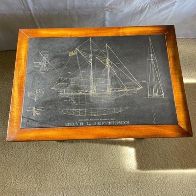 Isiah L Jefferson Grand Banks Fisherman Slate Side Table (LR-SS)