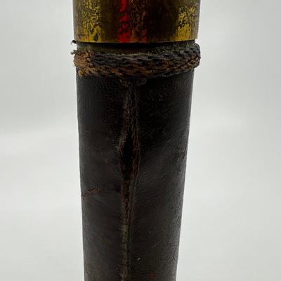 N236 Antique 3 Draw Brass/Leather Telescope