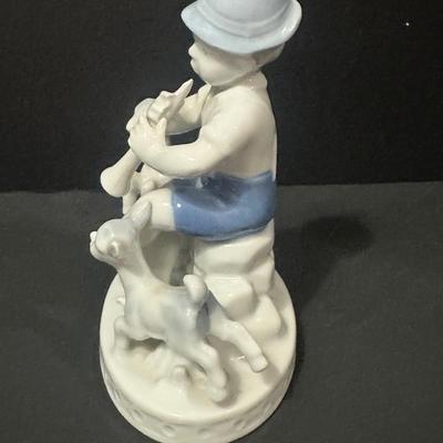 Vintage Gerold Porzellun Bavaria Figurine Boy Goat Herder - Western Germany!