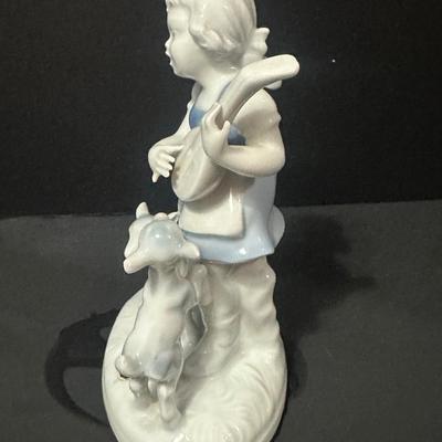 Vintage Gerold & Co. Porcelain Bavarian Girl with Lambs Figurine-
