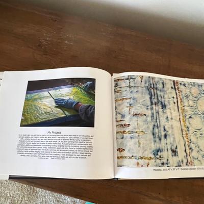Pair of Encaustic Paintings & Book Signed - Constance Williams (Asheville Artist) (P-RG)