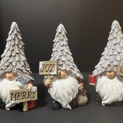 3 Glittery Christmas Gnomes