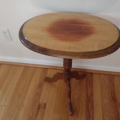 Solid Wood Oval Side Table