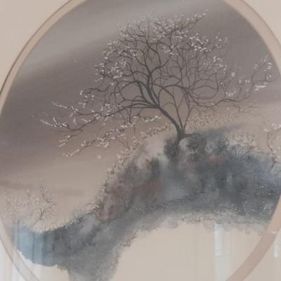 Framed Art Print Cherry Blossoms by Hessler