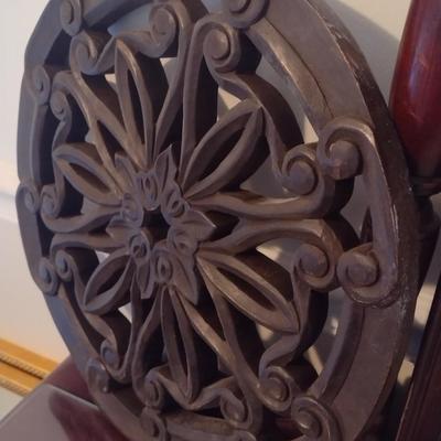 Exotic Wood Carved Ornate Wall Decor