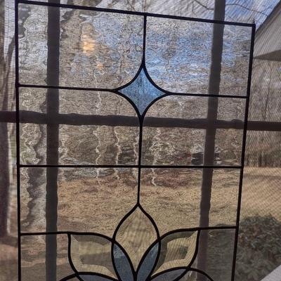 Three Pieces of Stained-Glass Window Decor