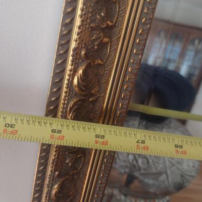Beveled Wall Mirror in Gilded Frame- Measures Approx 29 1/4