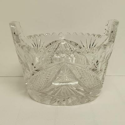 LOT:9: Beautiful Cut Glass Crystal Featuring a Lenox Vase and Gold Rimmed Steamwear