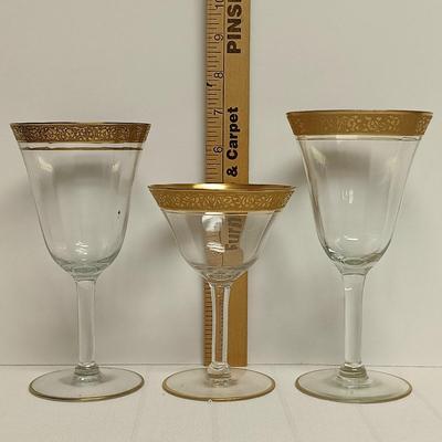 LOT:9: Beautiful Cut Glass Crystal Featuring a Lenox Vase and Gold Rimmed Steamwear