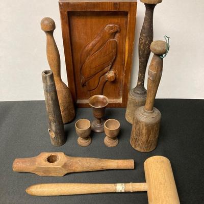 LOT 47: Vintage Primitive Collection - Hand Mashers, Tools and More