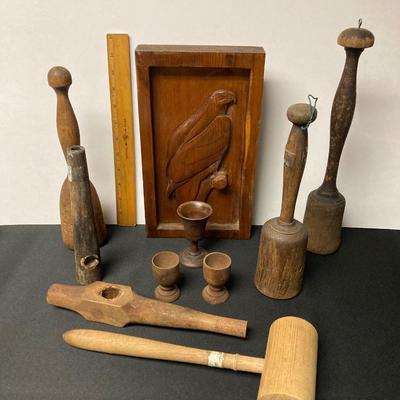 LOT 47: Vintage Primitive Collection - Hand Mashers, Tools and More
