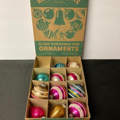 LOT 49: Vintage Glass Christmas Ornaments and More