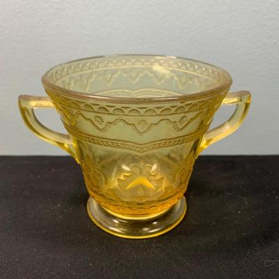 LOT 56: Vintage Amber Depression Glass