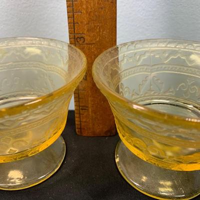 LOT 56: Vintage Amber Depression Glass