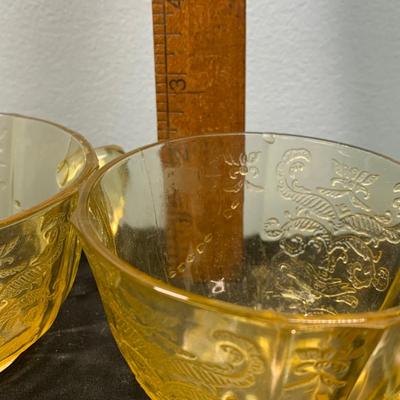 LOT 56: Vintage Amber Depression Glass