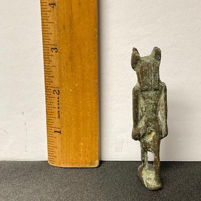 LOT 136: Antique / Vintage Lanterns, Candle Holders, Pharaoh/Wolf Figurine and More