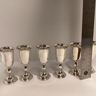 SET OF 6 BOARDMAN STERLING SILVER CORDIAL CUPS