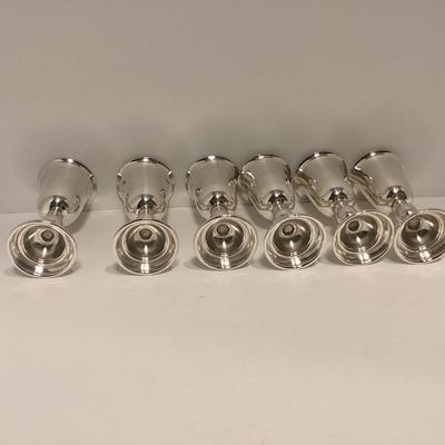 SET OF 6 BOARDMAN STERLING SILVER CORDIAL CUPS