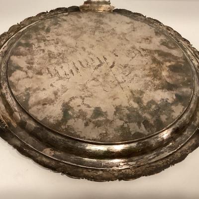 ANTIQUE LINCOLN & REED PURE SILVER COIN TRAY