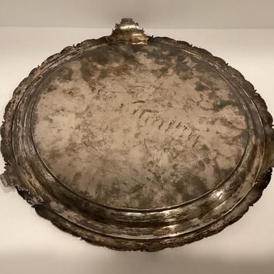 ANTIQUE LINCOLN & REED PURE SILVER COIN TRAY