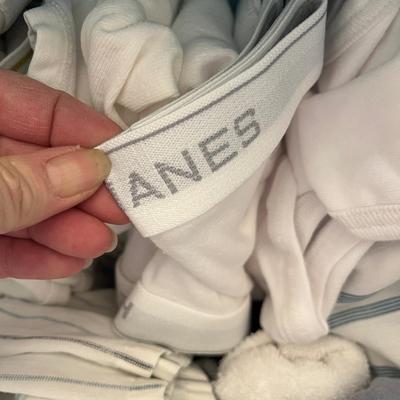 Laundry bin of men's underwear