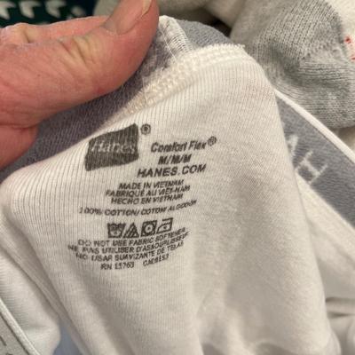 Laundry bin of men's underwear