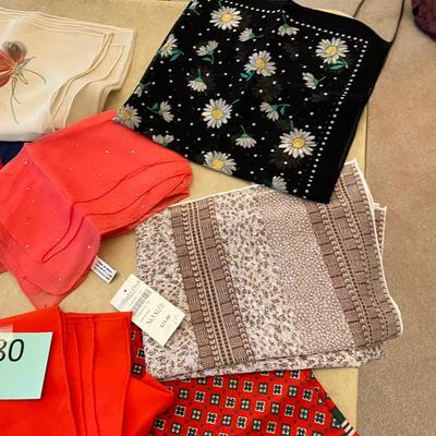 Lot of scarves