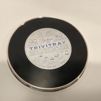 GORHAM STERLING SILVER BANDED TRIVITRAY