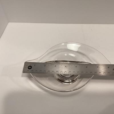 STERLING SILVER BASE DIVIDED CANDY / NUT DISH