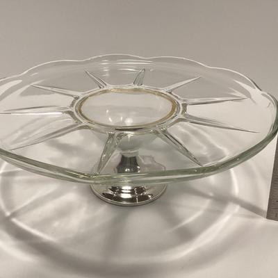 DUNCHIN WEIGHTED STERLING SILVER BASE CAKE / DESSERT PLATE