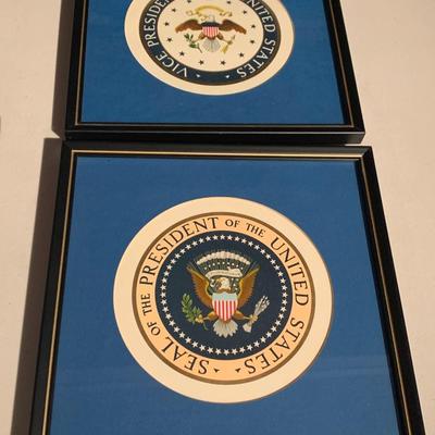 Framed President & Vice President Seals