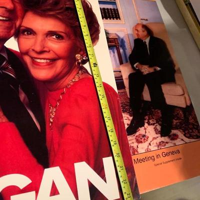 Reagan Magazine Covers Expanded Copies On Boards